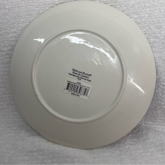 Fitz & Floyd Town & Country Plaid Salad Plate Mug Red Ivory Dinnerware Serveware - Picture 3 of 4